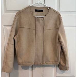 ZARA Faux Suede Button Down Jacket Size